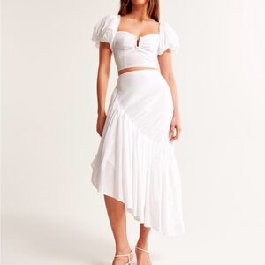 Abercrombie Asymmetrical Ruffle Maxi Skirt